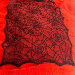 SET of 2 🕸 🕷 Spiderweb Halloween lace table runner